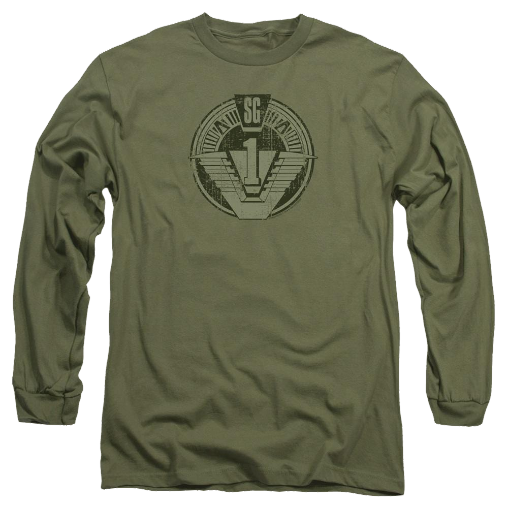 Stargate Sg1 Distressed Men's Long Sleeve T-Shirt Men's Long Sleeve T-Shirt Stargate