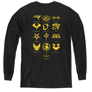 Stargate Sg-1 Goauld Characters - Youth Long Sleeve T-Shirt Youth Long Sleeve T-Shirt Stargate