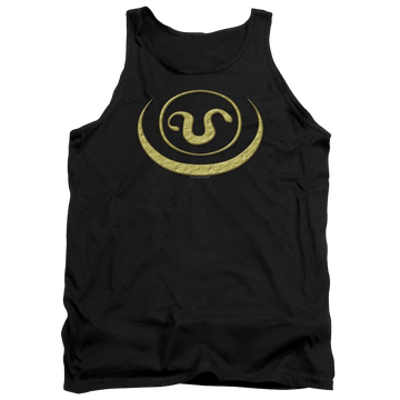Black men's tank with Stargate Goauld Apothis Symbol graphic