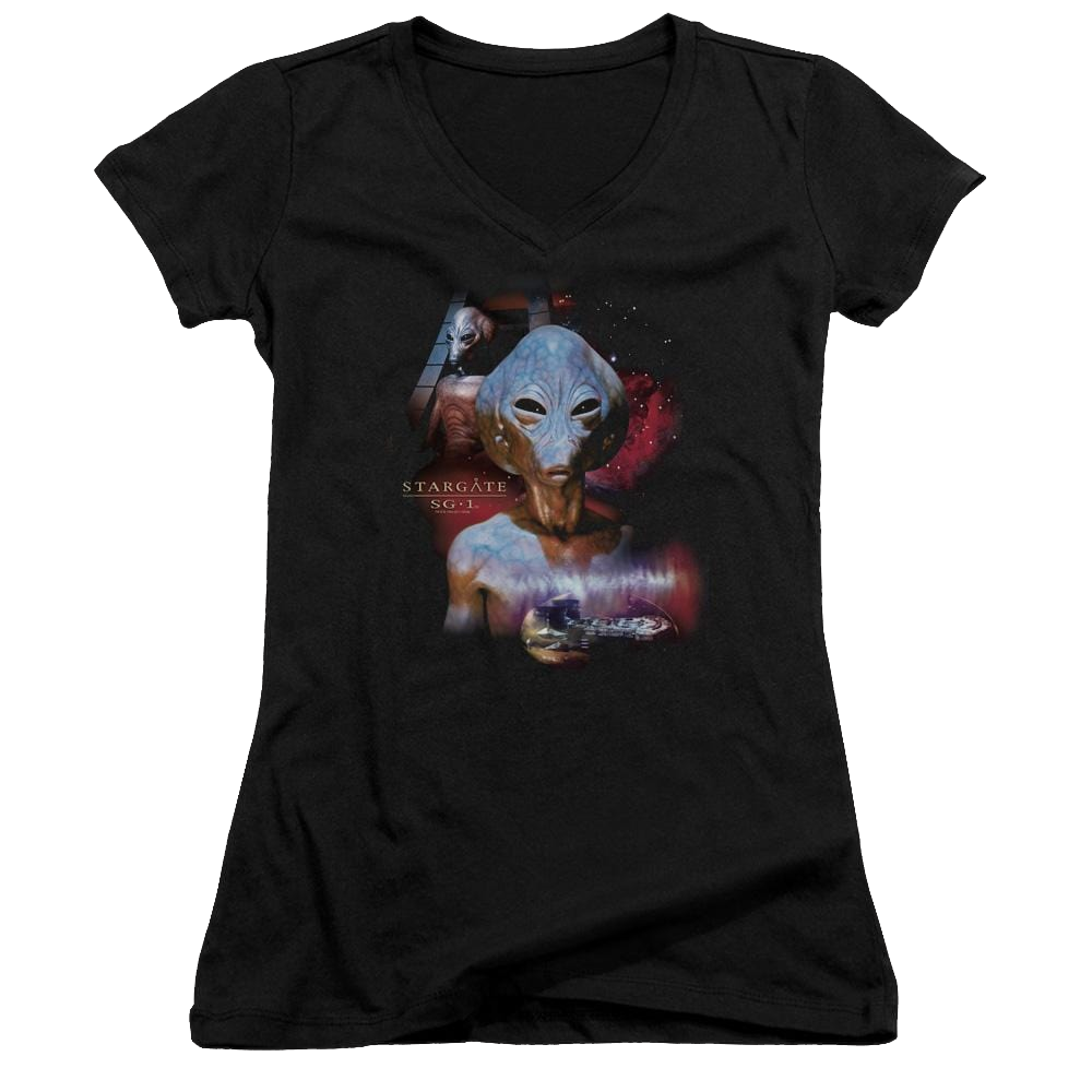 Stargate The Asgard Juniors V-Neck T-Shirt Juniors V-Neck T-Shirt Stargate