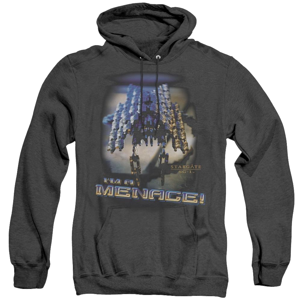 Stargate Sg-1 Menace - Heather Pullover Hoodie Heather Pullover Hoodie Stargate