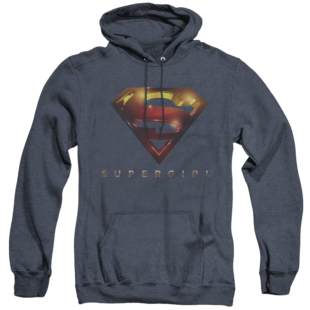Supergirl (Tv Series) Logo Glare - Heather Pullover Hoodie Heather Pullover Hoodie Superman