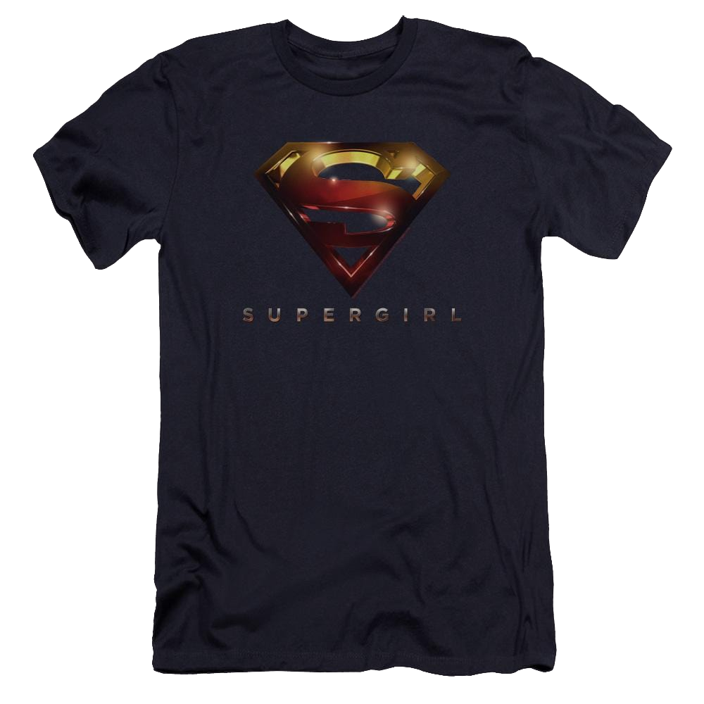 Supergirl Logo Glare Men's Premium Slim Fit T-Shirt Men's Premium Slim Fit T-Shirt Superman