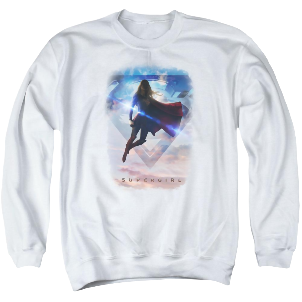 Supergirl Endless Sky Men's Crewneck Sweatshirt Men's Crewneck Sweatshirt Superman