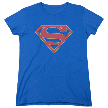 Royal women's t-shirt with Superman Supergirl Logo graphic