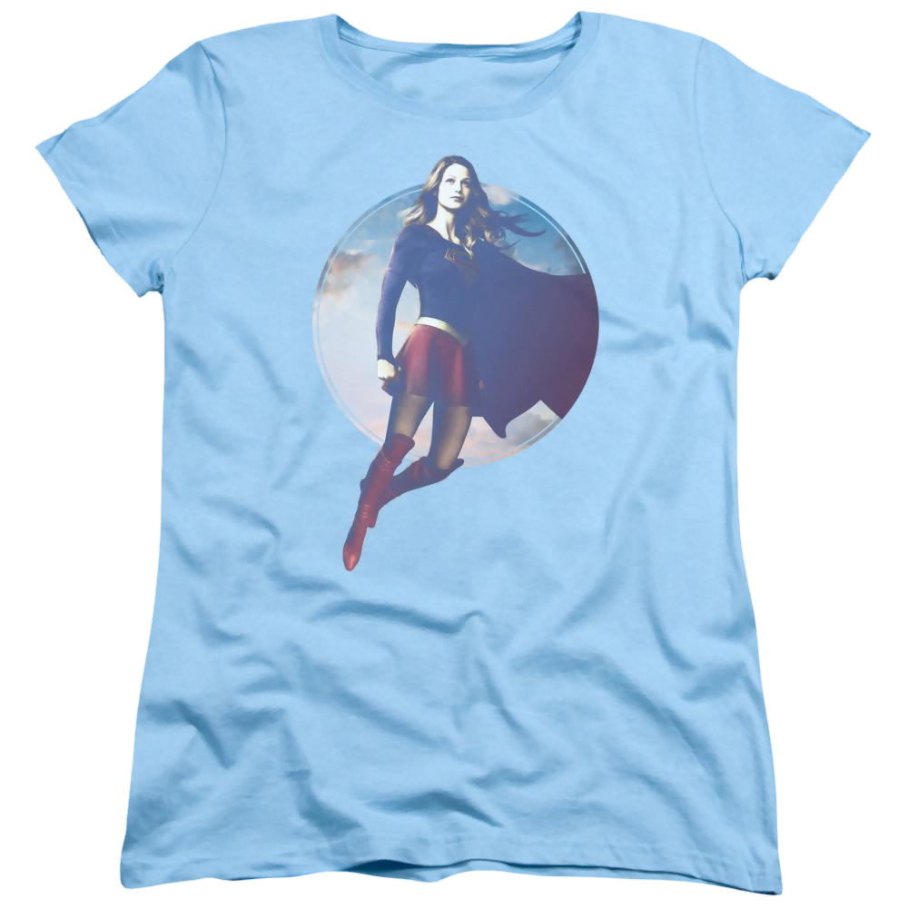 Supergirl Cloudy Circle Women's T-Shirt Women's T-Shirt Superman