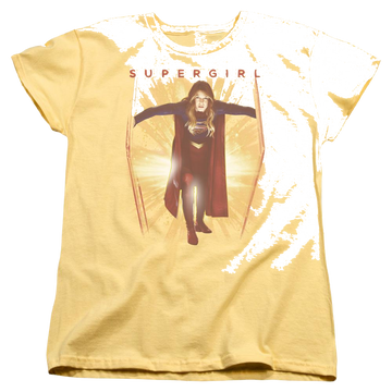 Banana women's t-shirt with Superman Supergirl Through The Door graphic