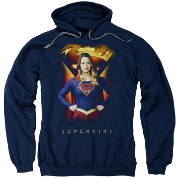 Supergirl Standing Symbol Pullover Hoodie Pullover Hoodie Superman