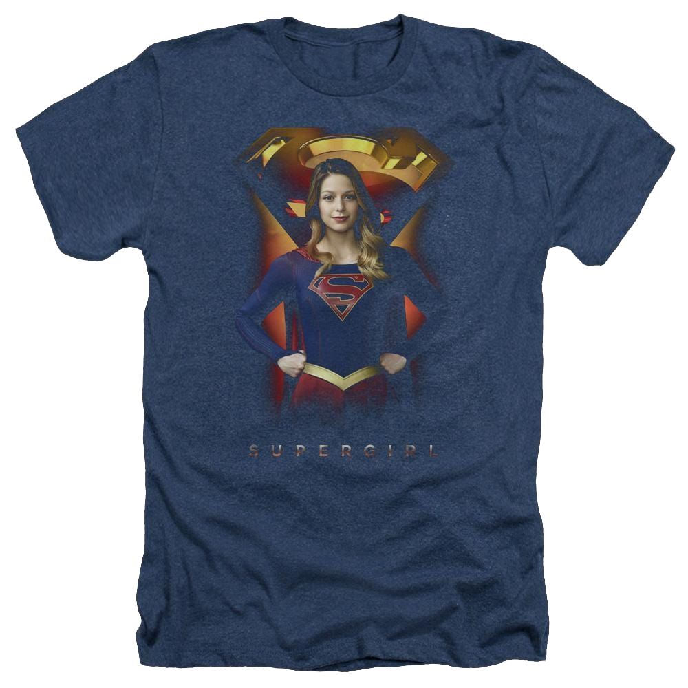 Supergirl Standing Symbol Men's Heather T-Shirt Men's Heather T-Shirt Superman
