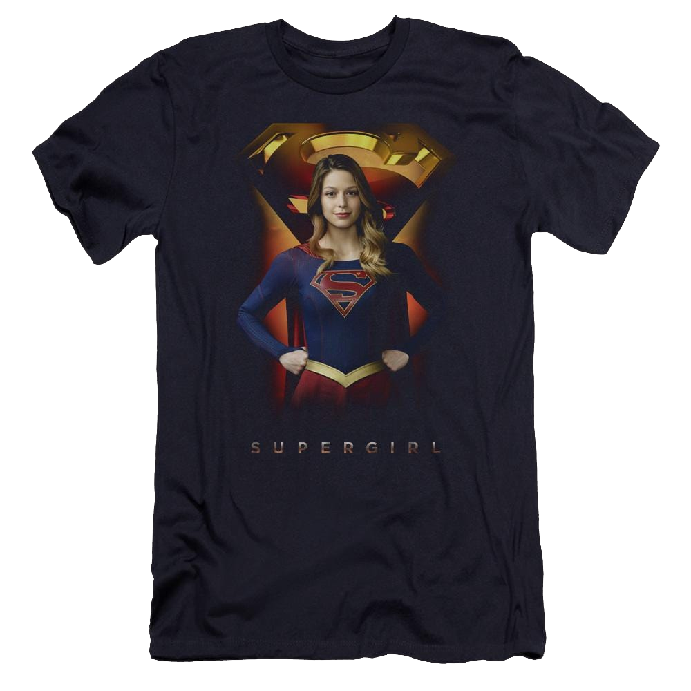 Supergirl Standing Symbol Men's Premium Slim Fit T-Shirt Men's Premium Slim Fit T-Shirt Superman