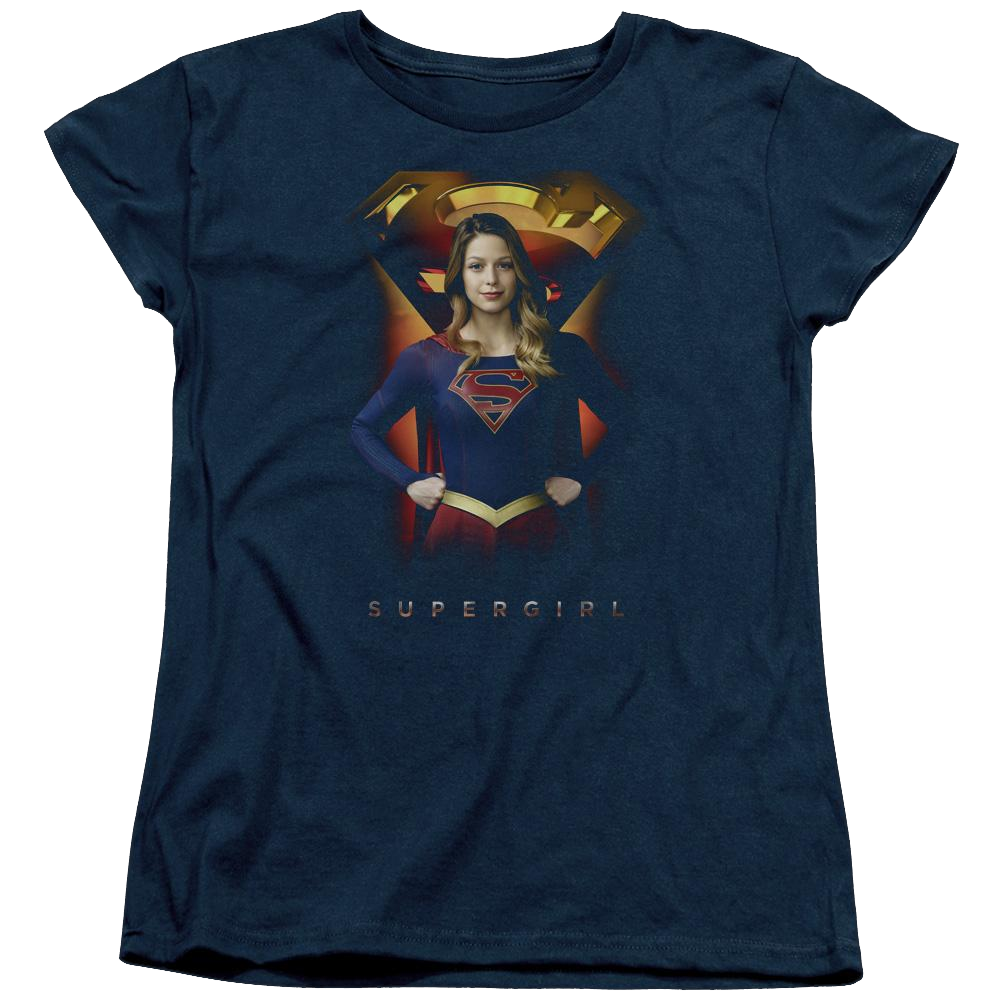 Supergirl Standing Symbol Women's T-Shirt Women's T-Shirt Superman