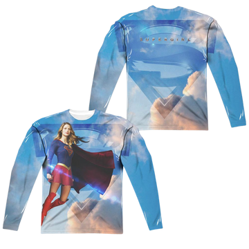 Superman Supergirl Up In The Sky men's all-over print long sleeve
