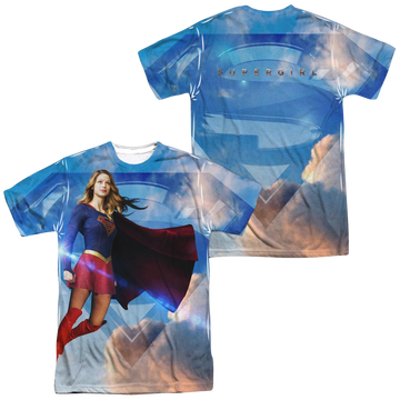 Superman Supergirl Up In The Sky men's all-over print t-shirt