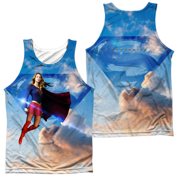 Superman Supergirl Up In The Sky men's all-over print tank
