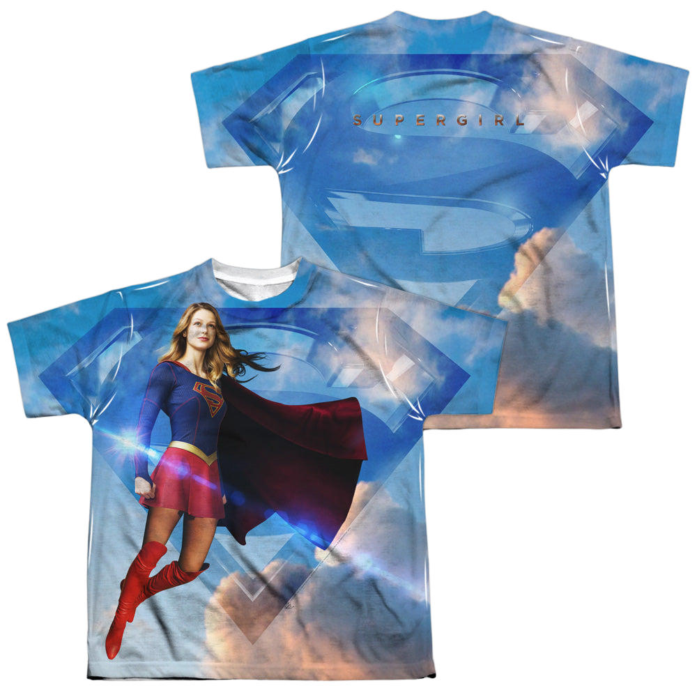 Supergirl (TV) Up In The Sky (F/B) - Youth All-Over Print Shirt Youth All-Over Print T-Shirt (Ages 8-12) Superman
