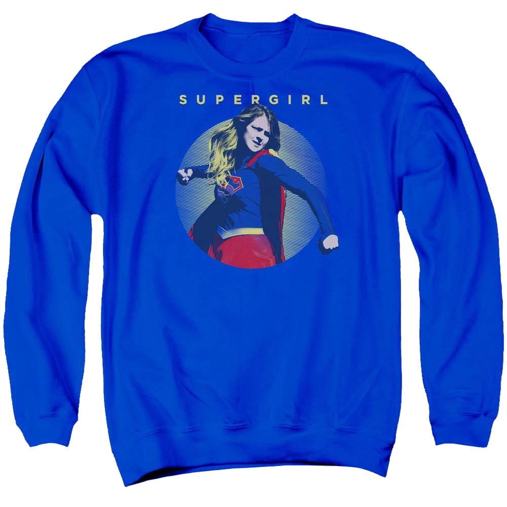 Supergirl Classic Hero Men's Crewneck Sweatshirt Men's Crewneck Sweatshirt Superman
