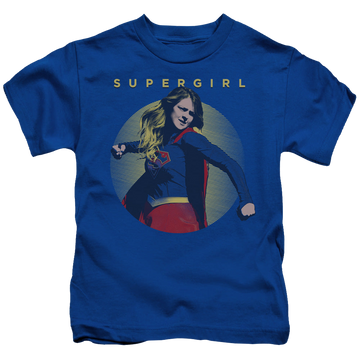 Royal kid's t-shirt for ages 4 to 7 with Superman Supergirl (TV Series) Classic Hero graphic