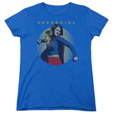 Royal women's t-shirt with Superman Supergirl Classic Hero graphic