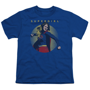 Royal youth t-shirt for ages 8 to 12 with Superman Supergirl (TV Series) Classic Hero graphic