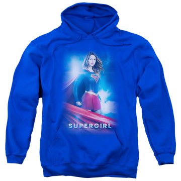 Royal pullover hoodie with Superman Supergirl Kara Zor El graphic
