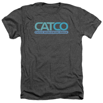 Charcoal men's heather t-shirt with Superman Supergirl Catco Logo graphic