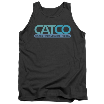 Charcoal men's tank with Superman Supergirl Catco Logo graphic
