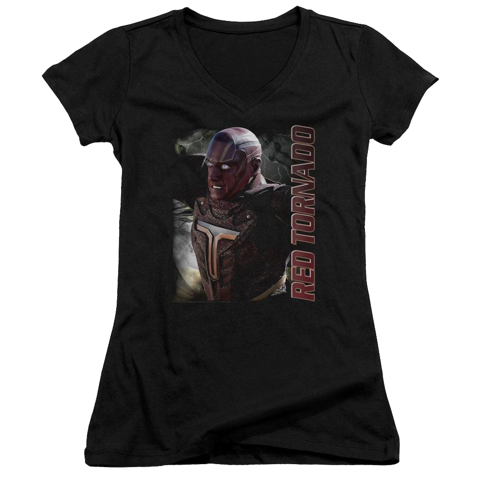 Supergirl Red Tornado Juniors V-Neck T-Shirt Juniors V-Neck T-Shirt Superman
