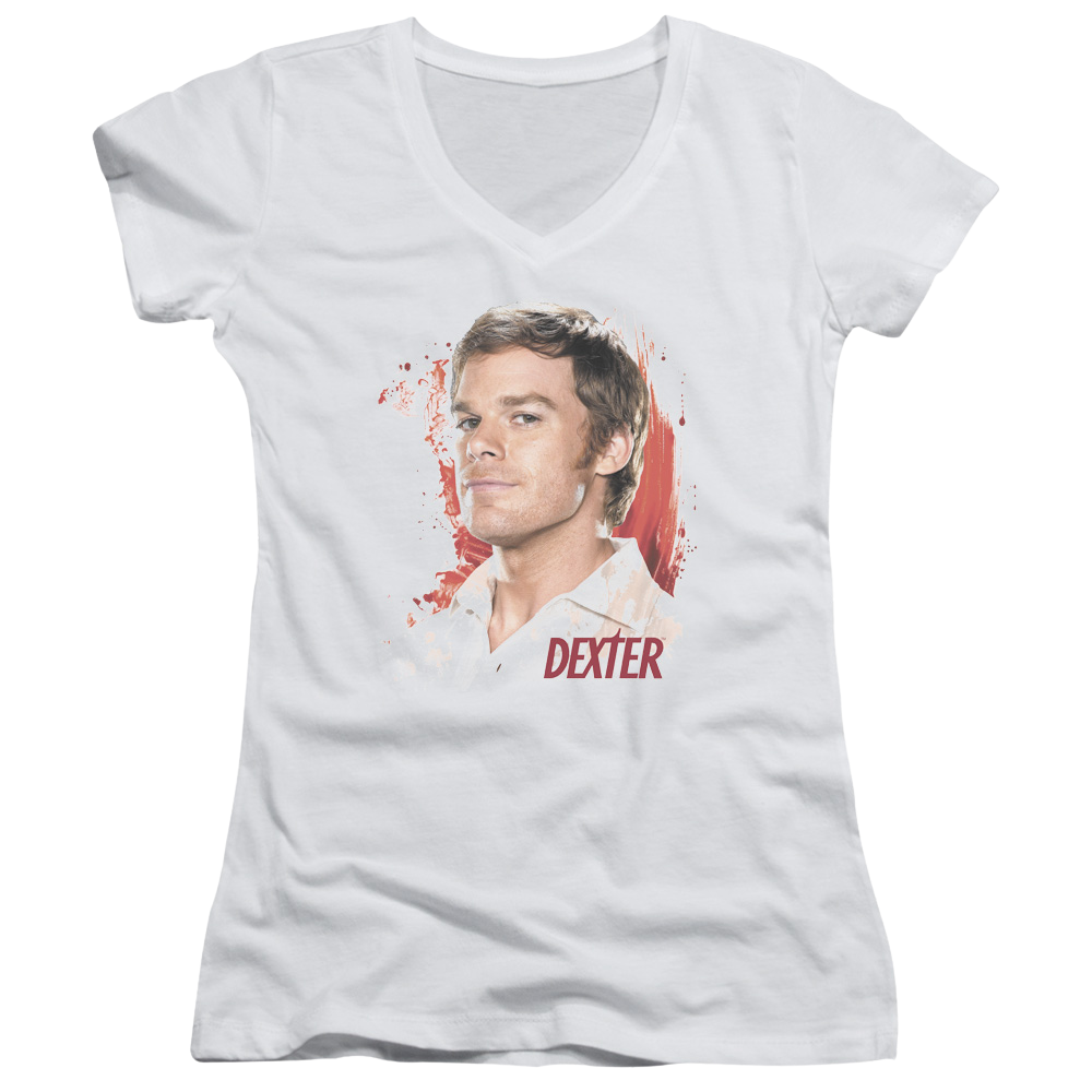 Dexter Blood Splatter - Juniors V-Neck T-Shirt Juniors V-Neck T-Shirt Dexter