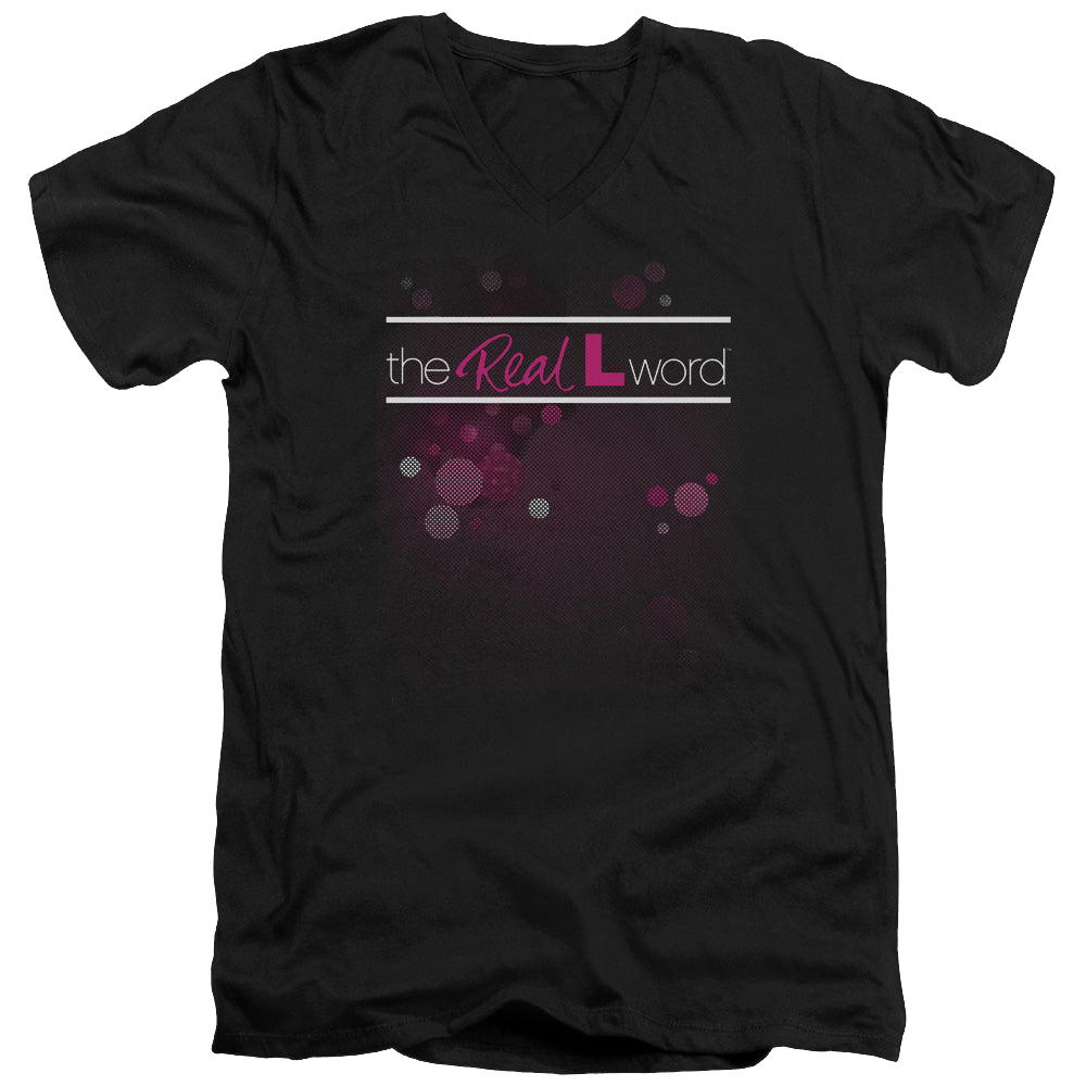 Real L Word, The Flashy Logo - Men's V-Neck T-Shirt Men's V-Neck T-Shirt The Real L Word