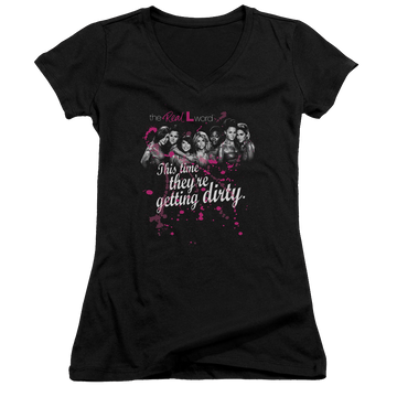 Real L Word, The Dirty - Juniors V-Neck T-Shirt Juniors V-Neck T-Shirt The Real L Word