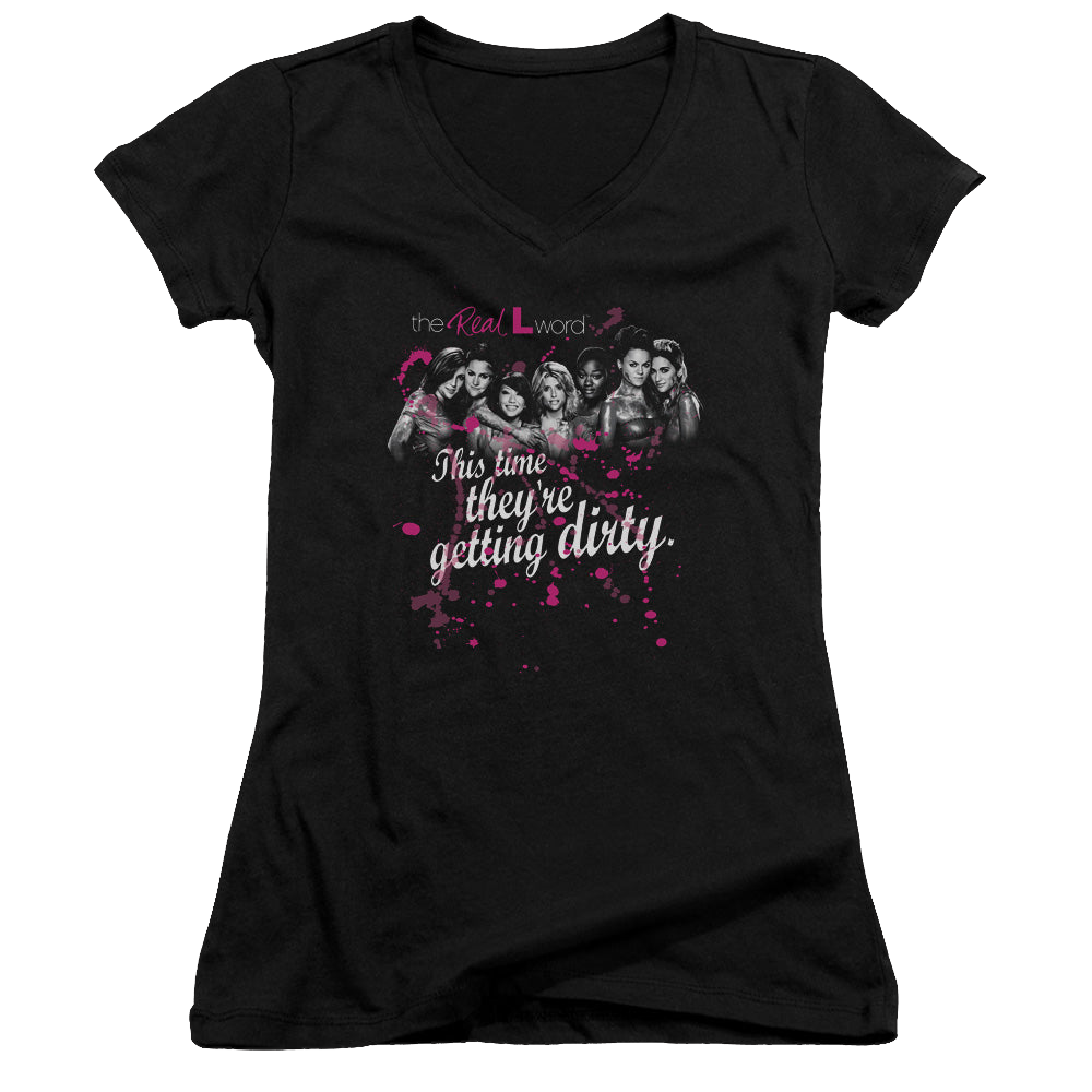 Real L Word, The Dirty - Juniors V-Neck T-Shirt Juniors V-Neck T-Shirt The Real L Word
