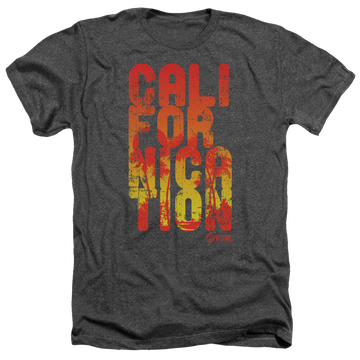 Charcoal men's heather t-shirt with Californication Cali Type graphic