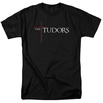 Black men's regular fit t-shirt with The Tudors Logo graphic