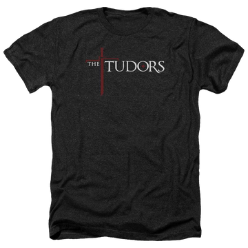 Charcoal men's heather t-shirt with The Tudors Logo graphic