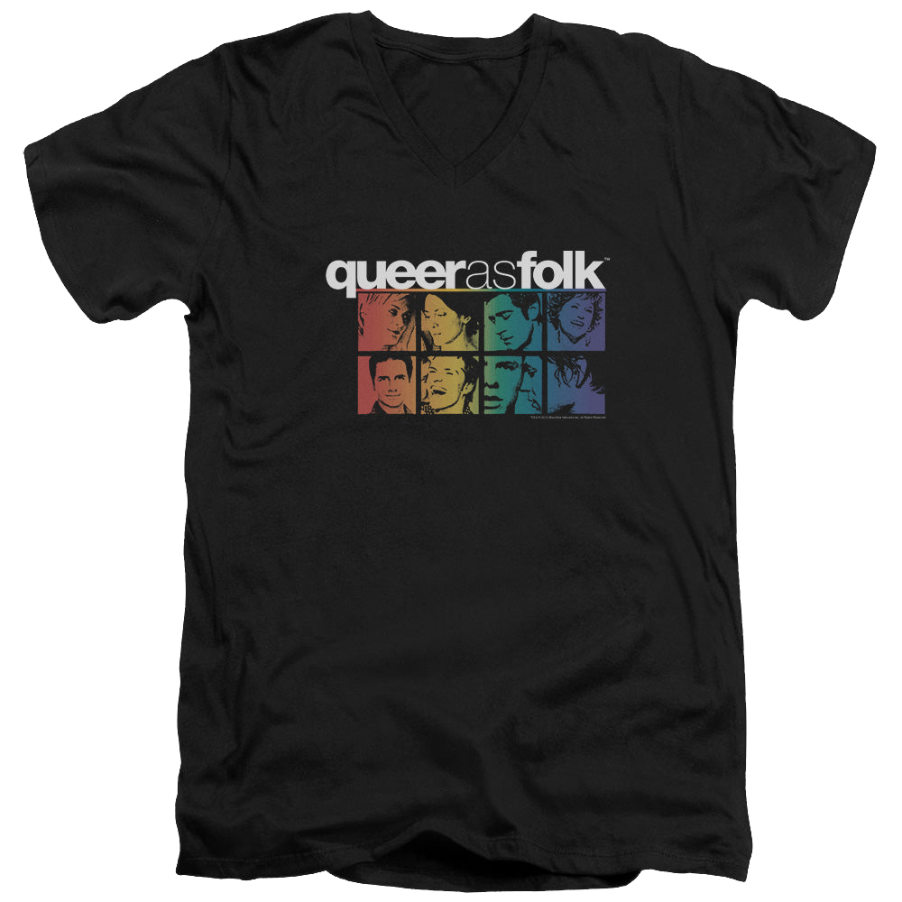 Queer as Folk Cast - Men's V-Neck T-Shirt Men's V-Neck T-Shirt Queer as Folk