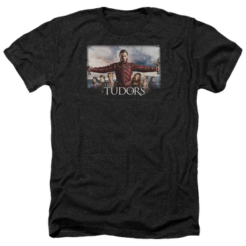 Charcoal men's heather t-shirt with The Tudors The Final Seduction graphic