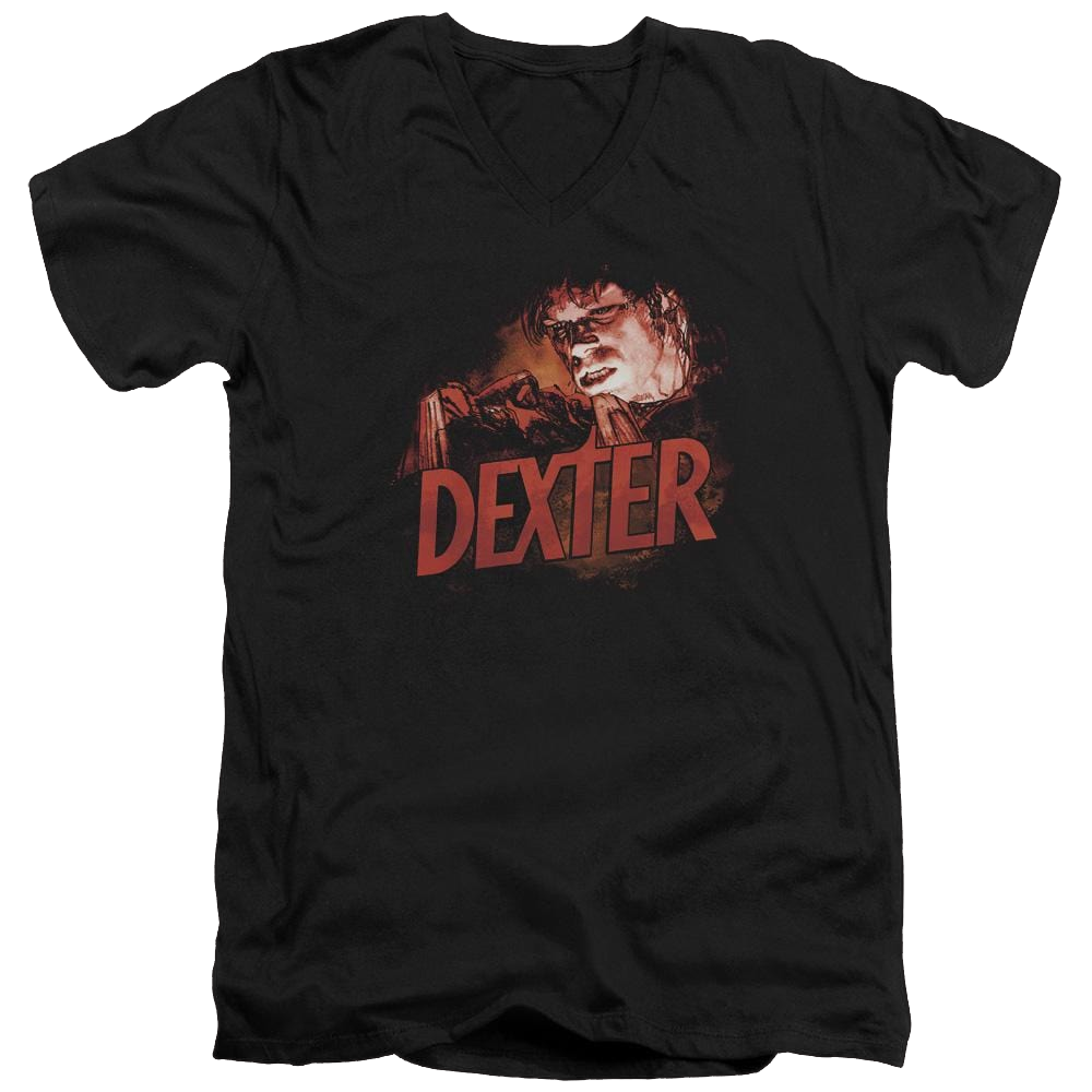 Dexter Drawing - Men's V-Neck T-Shirt Men's V-Neck T-Shirt Dexter