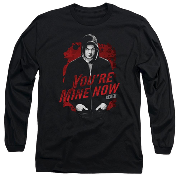 Black men's long sleeve t-shirt with Dexter Dark Passenger graphic
