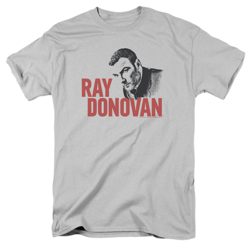 Silver men's regular fit t-shirt with Ray Donovan Logo graphic