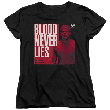 Black women's t-shirt with Dexter Cover graphic