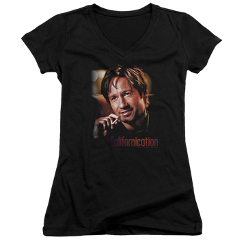 Californication Smoker - Juniors V-Neck T-Shirt Juniors V-Neck T-Shirt Californication