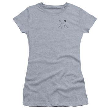 Athletic heather juniors t-shirt with Twin Peaks Peak Donut graphic