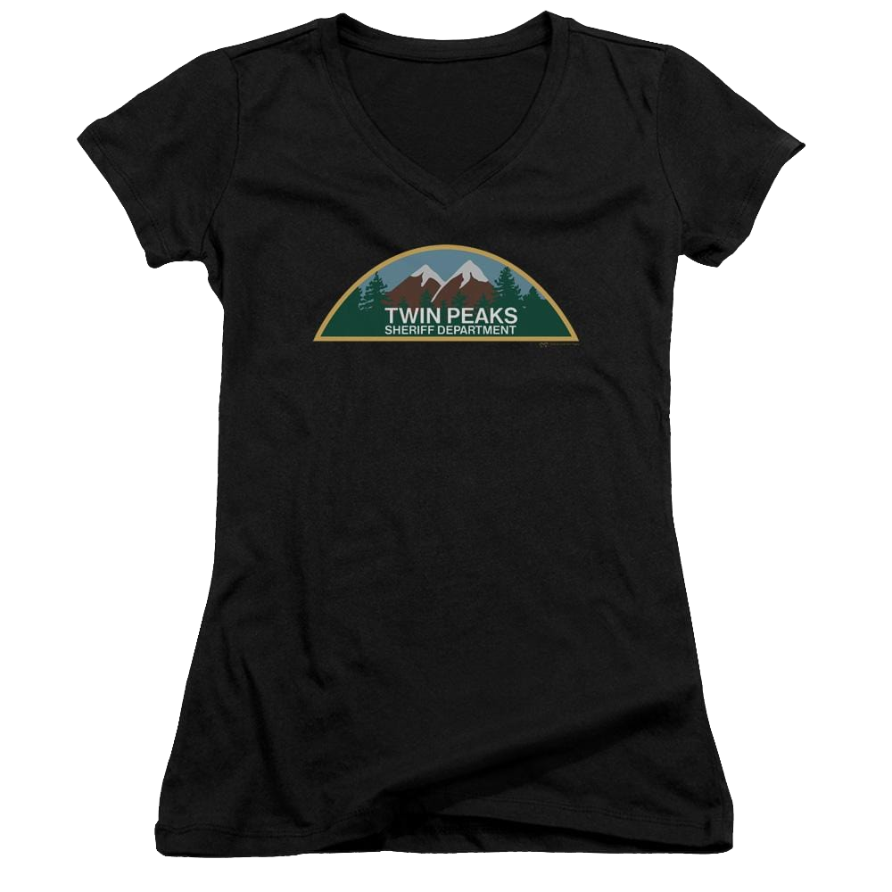 Twin Peaks Sheriff Department Juniors V-Neck T-Shirt Juniors V-Neck T-Shirt Twin Peaks