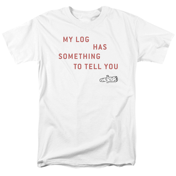 White men's regular fit t-shirt with Twin Peaks My Log graphic