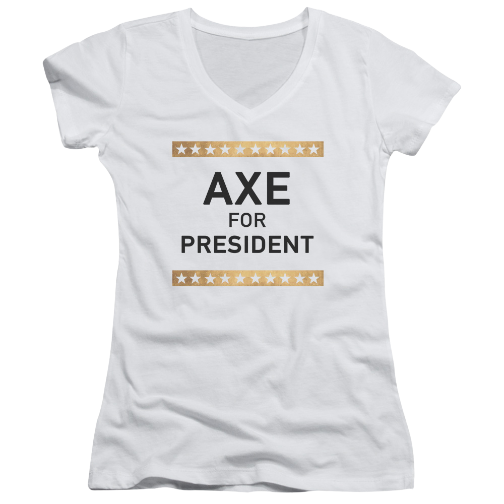 Billions Axe For President - Juniors V-Neck T-Shirt Juniors V-Neck T-Shirt Billions