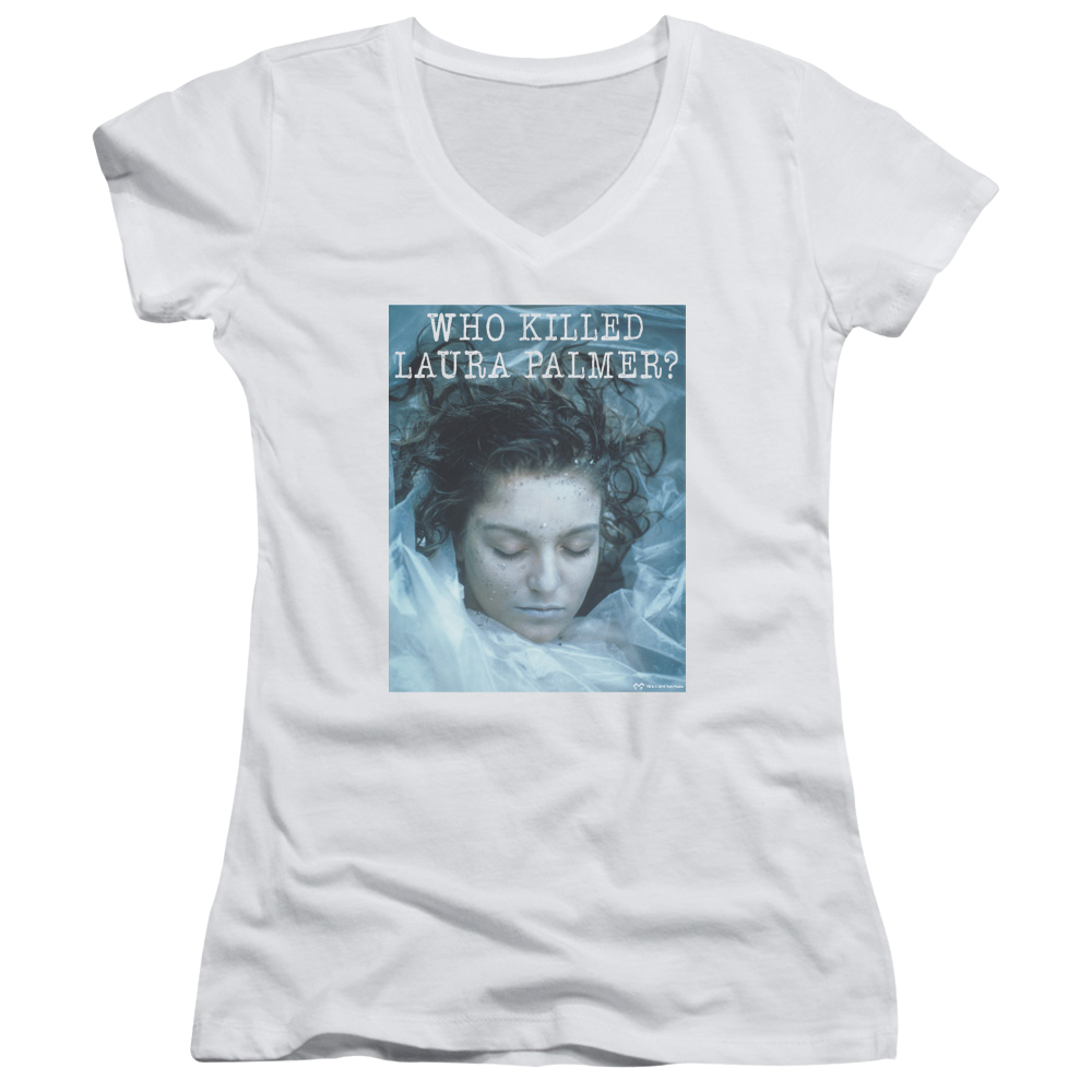 Twin Peaks Who Killed Laura Juniors V-Neck T-Shirt Juniors V-Neck T-Shirt Twin Peaks