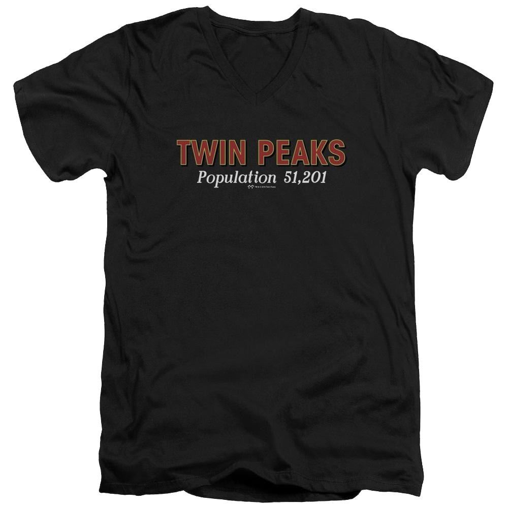 Twin Peaks Population Men's V-Neck T-Shirt Men's V-Neck T-Shirt Twin Peaks
