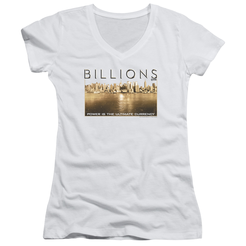 Billions Golden City - Juniors V-Neck T-Shirt Juniors V-Neck T-Shirt Billions