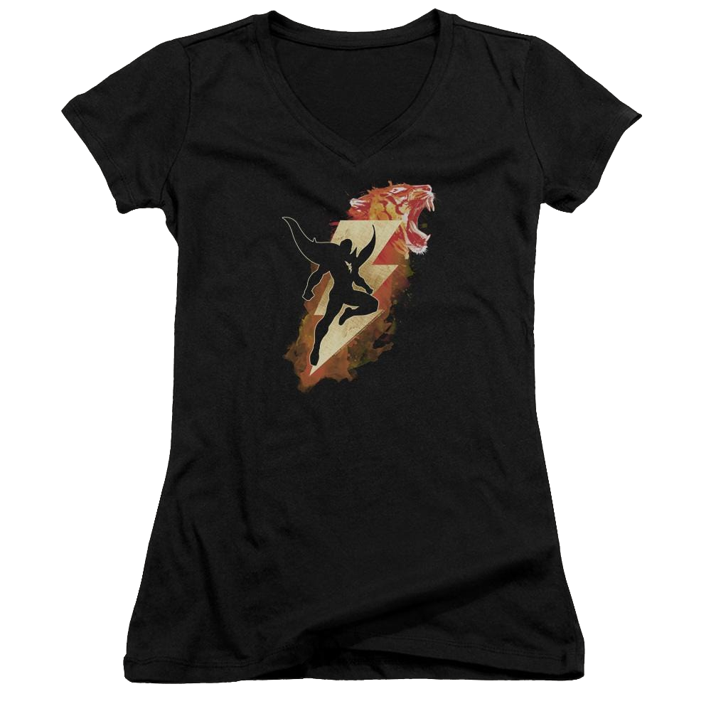 Shazam Movie Tiger Bolt - Juniors V-Neck T-Shirt Juniors V-Neck T-Shirt Shazam