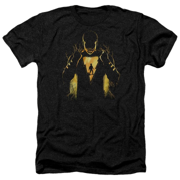 Charcoal men's heather t-shirt with Shazam Movie Whats Inside graphic
